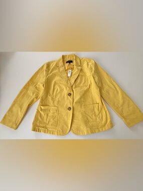 Talbots Sunny Yellow Cotton Blazer